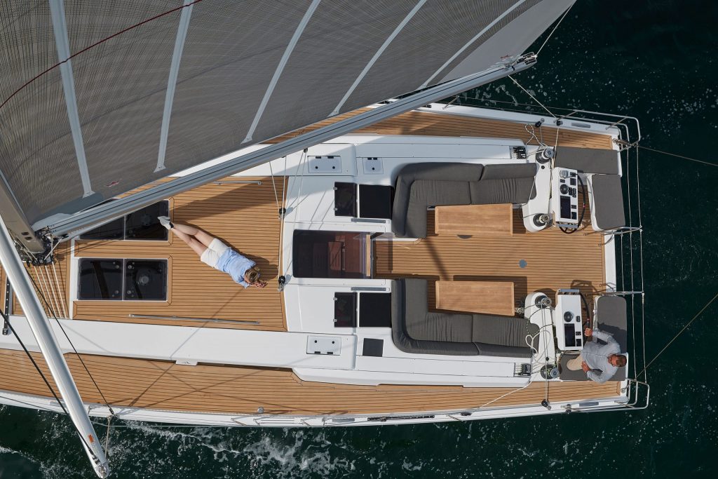 Hanse 548 fitted with Flexiteek 2G
